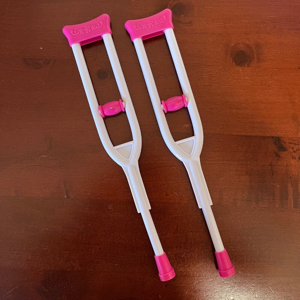 Doll Crutches - Pretend Underarm Toy Crutches - MUST BE BUNDLED, MARKED DOWN